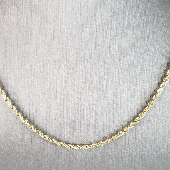 Vintage Estate 10K Yellow GoldRope Necklace 12.3g E6407